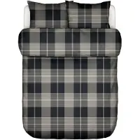 Marc O'Polo Dekbedovertrek Alvar New Black Flanel-260 x 200 / 220 cm | Extra Breed