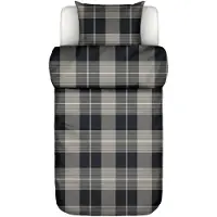 Marc O'Polo Dekbedovertrek Alvar New Black Flanel-140 x 200 / 220 cm | 1-Persoons
