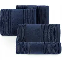 Eurofirany Badhanddoeken Set 4 Stuks Katoen Zacht Absorberend Marineblauw