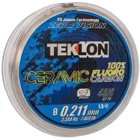 Teklon Ceramic Fluorocarbon vislijn 48 meter - 100% fluorocarbon leadermateriaal van voor maximale onzichtbaarheid onder water 0.279MM / 5,665KG
