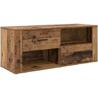 vidaXL TV Kast 100 x 35 x 40 cm Oud Hout Bewerkt hout