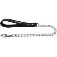 Champion Hondenlijn Ketting 65cm met Lederen Handvat - Sterk & Duurzaam