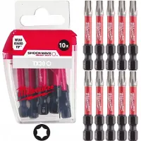 Milwaukee SHOCKWAVE TX30 bits 50 mm 10 stuks - slagvastheid