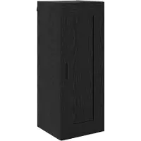vidaXL Wandkast Zwart Eiken 34,5 x 34 x 90 cm Bewerkt hout