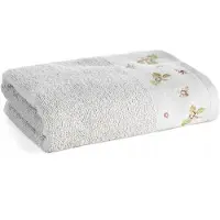 Eurofirany Dalia Badhanddoek 70x140 cm - Zilverkleurig, 100% Katoen