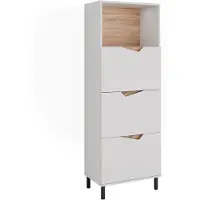 Vicco Marelle Sideboard – 60 x 169.5 cm met 4 compartimenten Wit/Kunstnijverheid