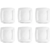 Lubiana Victoria Diner Borden 26 cm - Set van 6 - Wit Vierkant