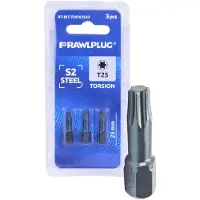 Rawlplug Torx T25 Bits 25mm 3 Stuks - Hoge Kwaliteit