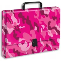Penmate A4-kaart met handvat - Stoer Roze Camouflage Design