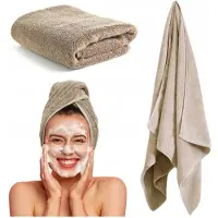 Faro Otto Katoenen Handdoek Sneldrogend 50x100cm Beige 400 g/m²