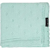 Lullalove Bamboe Wafel Dekentje Daisy Mint 80x100 cm