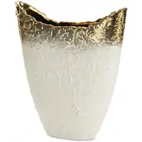 Eurofirany Decoratieve Vaas Serin Wit Keramiek 30x9x35 cm
