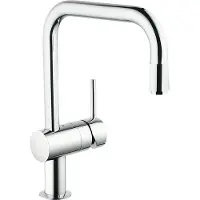 GROHE Minta 1 gats keukenkraan met U uitloop met uittrekbare mousseur chroom