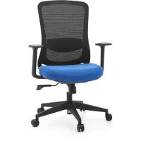 Hjh OFFICE Bureaustoel / draaistoel SEDITO Zitting stof / rugleuning netstof zwart / blauw
