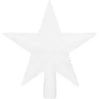 Springos Kerstboom Piek | Ster | 19 cm | Glitter | Zilver