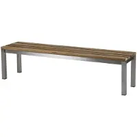 Diamond Garden Diamant Garden Piero bank roestvrij staal/gerecycled teakhout