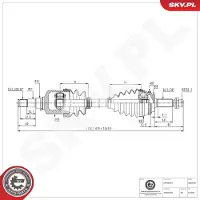 ESEN SKV 40SKV036 Aandrijfas