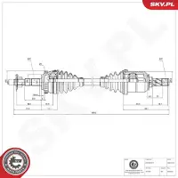 ESEN SKV 40SKV292 Aandrijfas