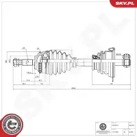 ESEN SKV 40SKV096 Aandrijfas