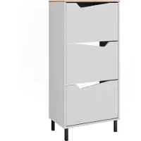 Vicco Marelle Schoenklaprek – 60 x 129.5 cm met 3 compartimenten Wit/Kunstnijverheid