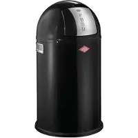 Wesco Pushboy Junior Prullenbak | 22 Liter | Metaal - Zwart | Vuilnisbak - Made in Germany