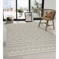 The Carpet Calgary – Modern vloerkleed in boho-stijl, geschikt voor keuken & eetkamer, beige, 240 x 340 cm