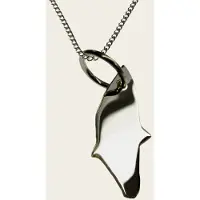 MOOYE ® - Collectie Zilveren Landkaart Rhodos ketting hanger