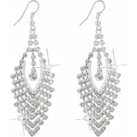 Charme Bijoux zilver Oorbellen strass wieber- Zilverkleur