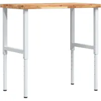 vidaXL - Werkbank - rechthoekig - 100x60x(73-99,5) - cm - massief - acaciahout