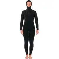 Rip Curl Dawn Patrol H 5/4 Mm Dames Wetsuit Met Lange Mouwen Capuchon En Rits Op De Borst