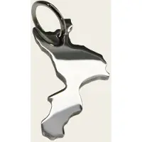 MOOYE ® - Collectie Zilveren Landkaart Calabrië ketting hanger