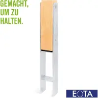 Alberts 10 x H-ankerpaal ondersteuning carportpaal schoen H-balk gegalvaniseerd 800 mm