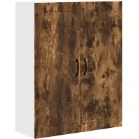vidaXL Wandkast PORTO Rook Eiken 80 x 31 x 100 cm Bewerkt hout