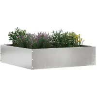 vidaXL Gazonrand 50 x 50 x 13 cm Roestvrij staal zilver