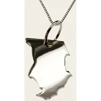 MOOYE ® - Collectie Zilveren Landkaart Tsjaad ketting hanger