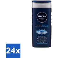 Nivea 24 x MEN - Douchegel - Cool Kick - 250 ml - Douchegel - Shampoo - Frisheid - Verkoeling - Mannelijke Geur
