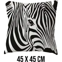 Allernieuwste.nl Kussenhoes Zebra Zwart Wit 1 Kussen Polyester - Kussenovertrek - 45 x 45 cm %%
