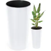 Lamela Lilia Pot Hoogglans Wit 30x57cm met Inzetstuk
