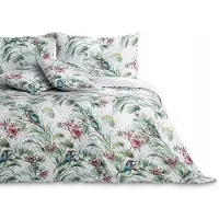 AmeliaHome Gewatteerde sprei met bloemmotief, omkeerbaar, 200x220 cm