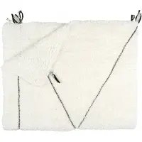 Intesi Sherpa Plaid Deken Wit met Zwart Patroon 130x160 cm
