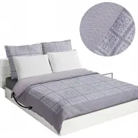 Domarex Pikowana Narzuta Platinum 200x220 cm - Stijlvol Grijs