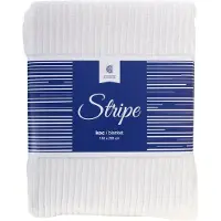 BBK Stripe Plaid 150x200cm Ecru - Zachte Microvezel