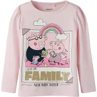 Name it Shirt 'NMFNORA PEPPA' goud / pink / rosa / zwart