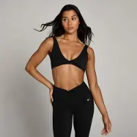 Myprotein MP Tempo sportbeha met gedraaide voorzijde - Zwart - M