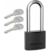 Gerda Gietijzeren hangslot met lange beugel - 50 mm