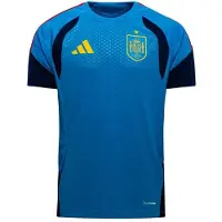 Adidas Spanje Trainingsshirt 2026-2028 Kids Lichtblauw Donkerblauw Geel