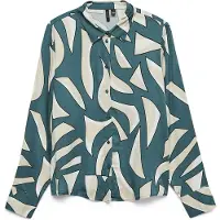 Vero Moda Blouse 'VMCINDY REGINA' taupe / jade groen / zwart / wit