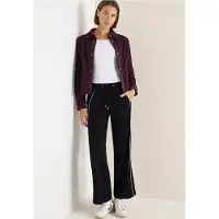 Cecil Dames Wide Legs broek met tape - Zwart - XXL