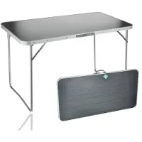 Discountershop Klaptafel 120x60x70,5cm – Opvouwbare Campingtafel voor Buiten – Weerbestendige Inklapbare Tuintafel met Handvat – Vouwtafel voor 3-4 Personen
