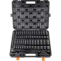 Vevor 1/2 inch dopsleutelset CR-V gelegeerd staal 65-delige dopsleutelset 10-24 mm diepe doppen slagmoersleutel